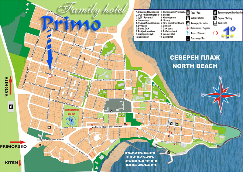 Map of Primorsko